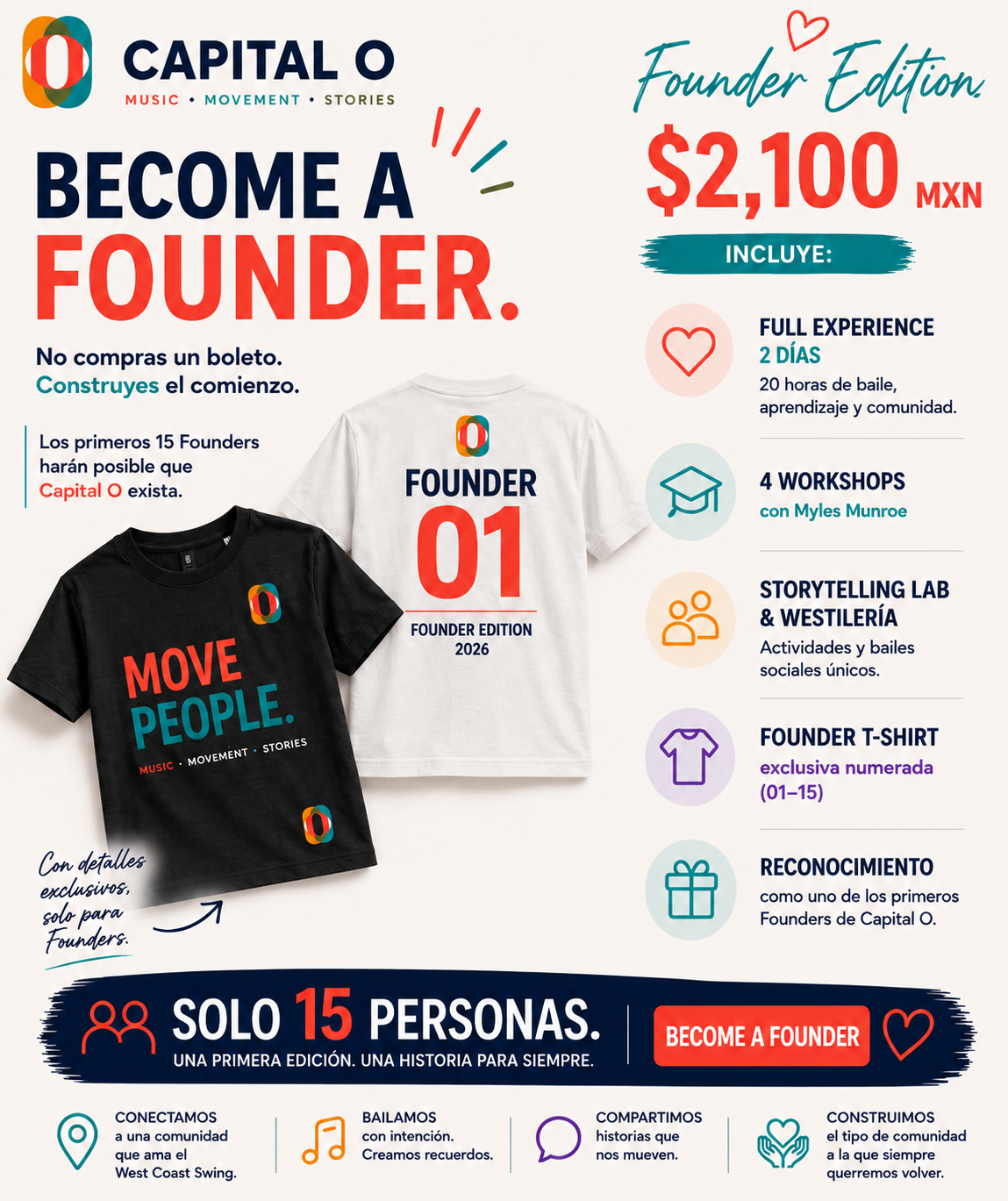 T-Shirt exclusiva de Founder de Capital O